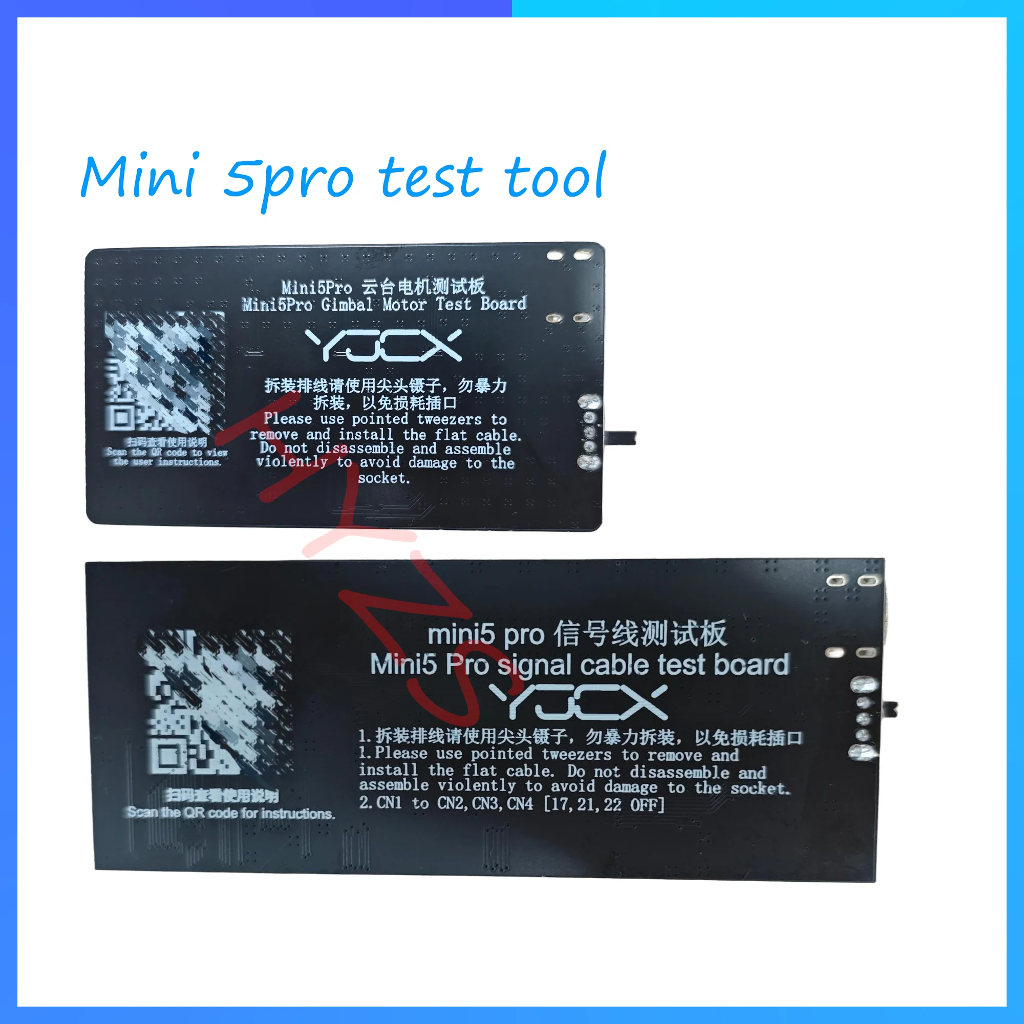 Dual Test Board Kit For DJI Mini 5 Pro: Gimbal Signal Cable Tester & Gimbal YPR Motor Test Board, Repair Diagnostic Tools, Large