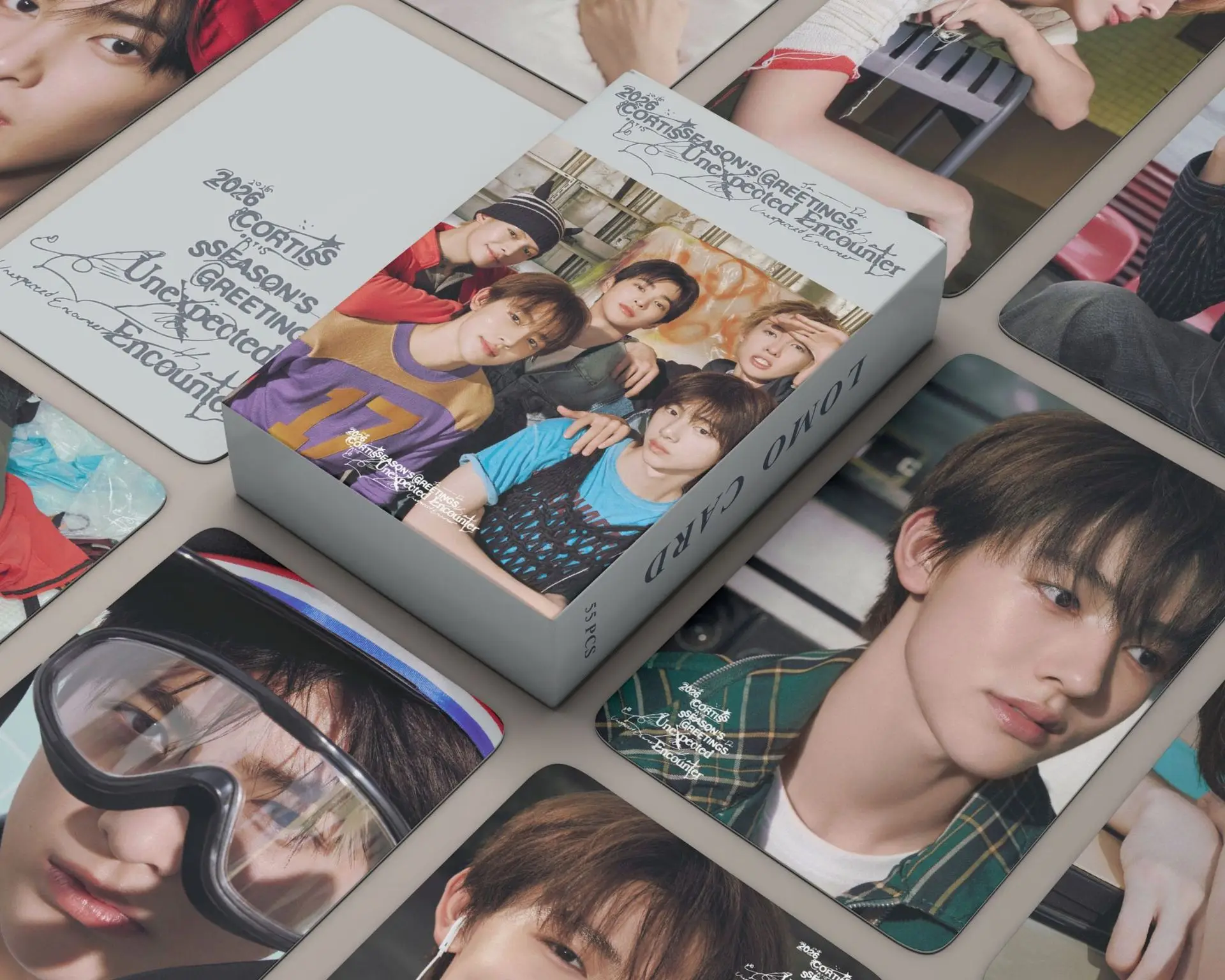 

55 K-pop boy group holographic mini cards 2026 Season's Greetings holographic mini card MARTIN postcard LOMO card