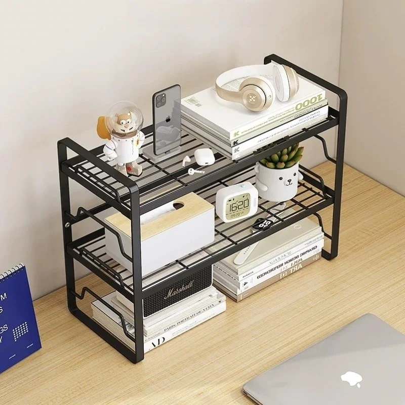 adjustable-multi-layer-office-desk-storage-rack-student-desk-bookshelf-iron-art-tiered-shelf-home-organization-utility-rack