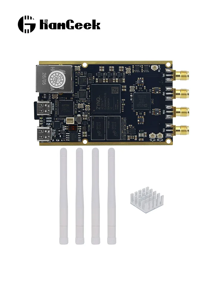 HamGeek 70MHz-6GHz 7010-SDR AD9363 SDR Software Defined Radio Entwicklungsboard mit Kühlkörper für Pluto SDR MATLAB