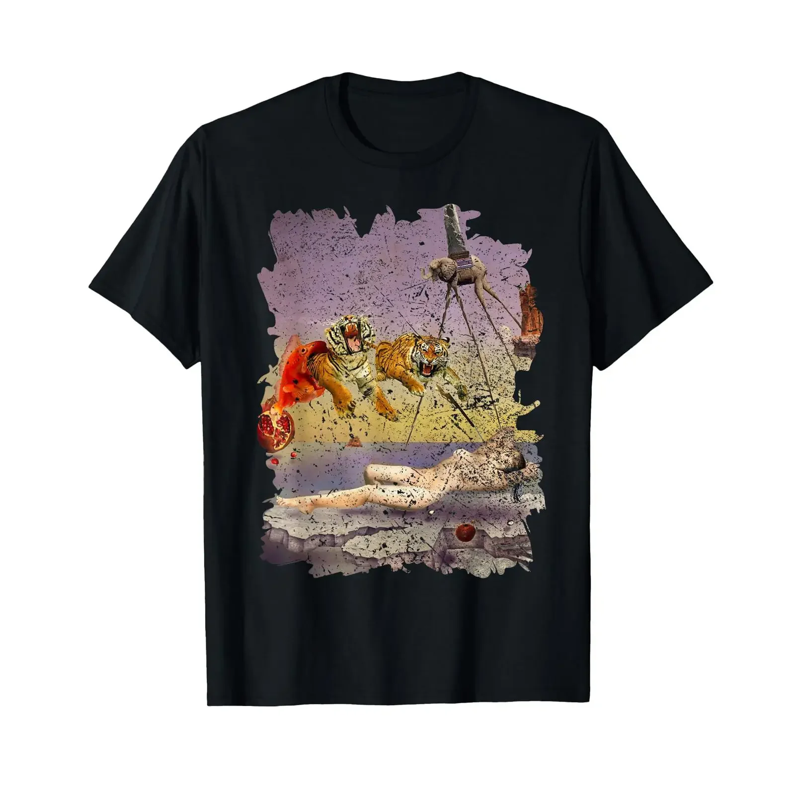 Dream Caused by The Flight of a Bee Famous Painting Dali T Shirt vintage Washed Versatile graphic Comfortable Casual Unisex