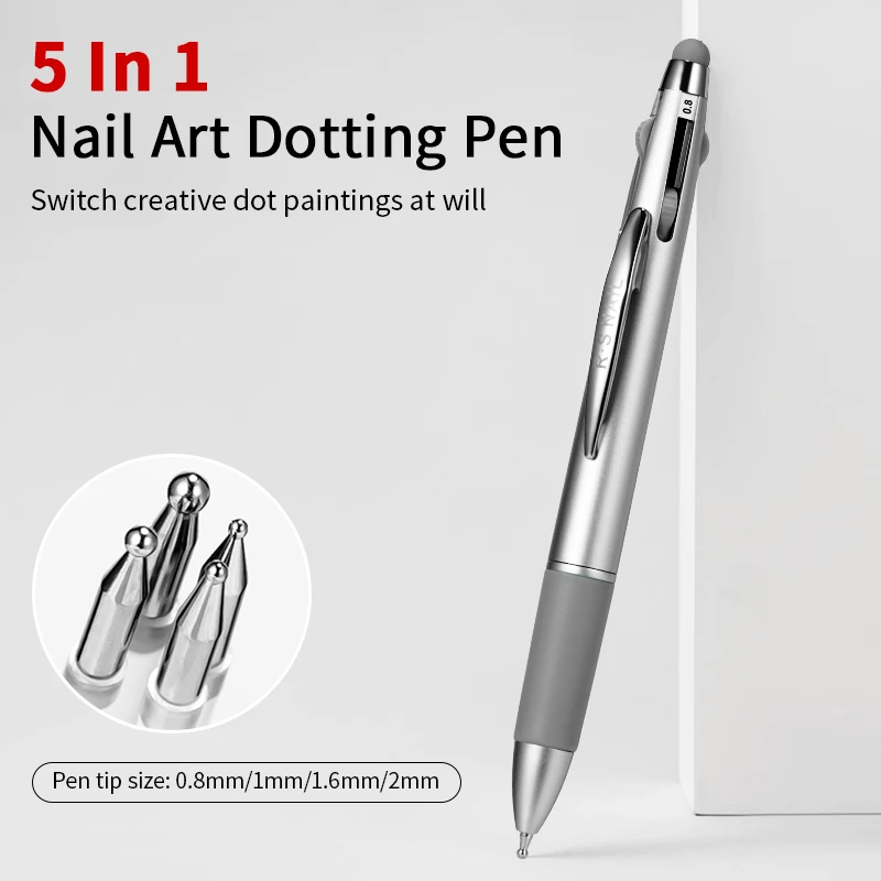 RSNAIL 1/2PCS Holz Doppel Kopf Nail art Pinsel Silikon Carving Stift Nagel Liefert Carving Blume Malerei Stift für Nail art Werkzeug