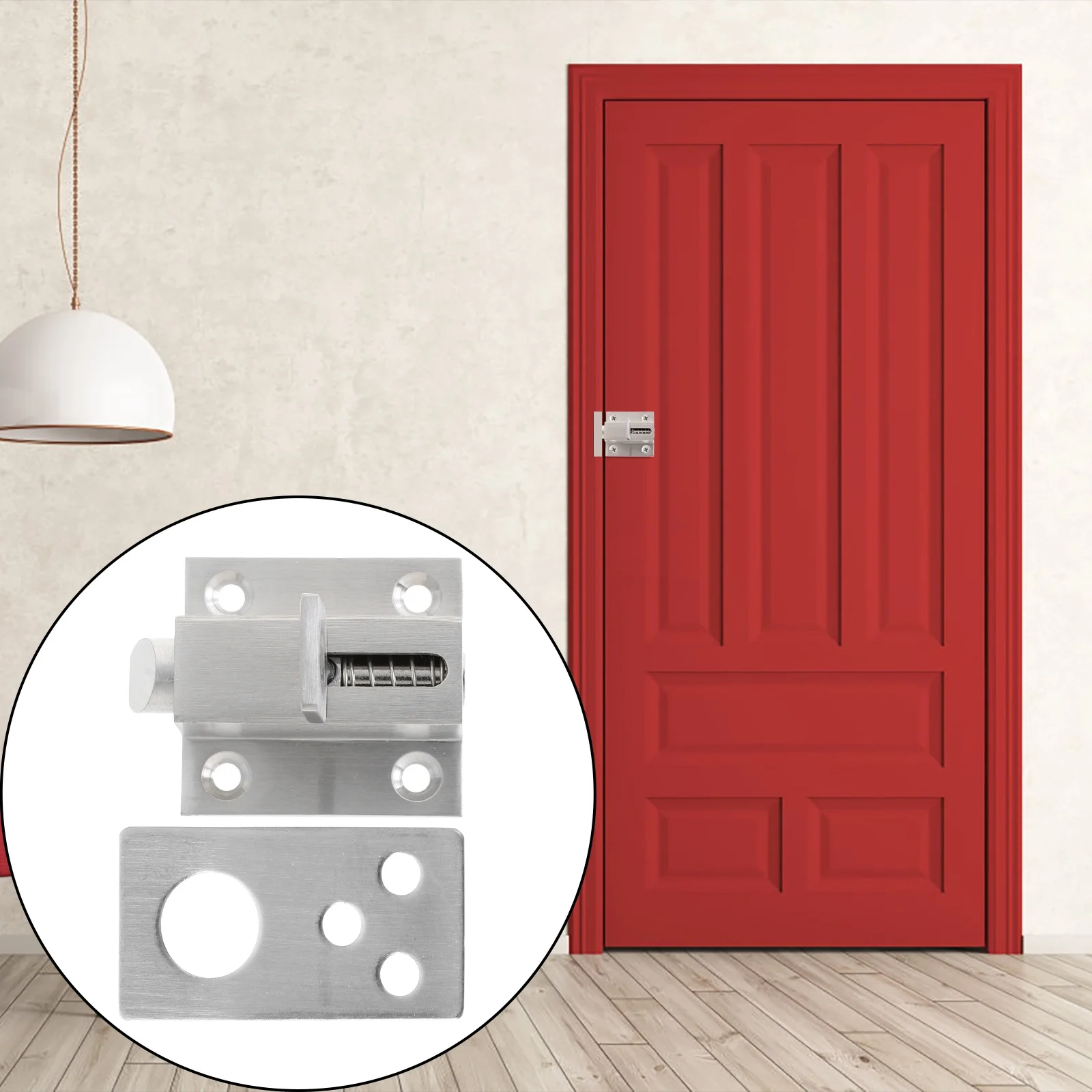 

Anti-theft Latch Lock Door Security Spring Silver Stainless Steel Window Safety