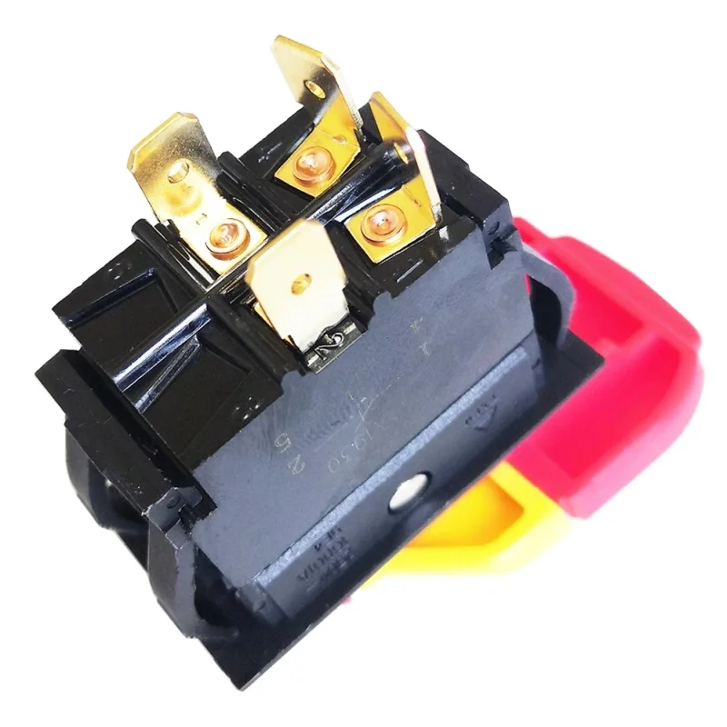 1pcs 20/12A 125/250V 5E4 Wood Mechanical Electromagnetic Pushbutton Push Button Switches for Electric Power Tools, HY18
