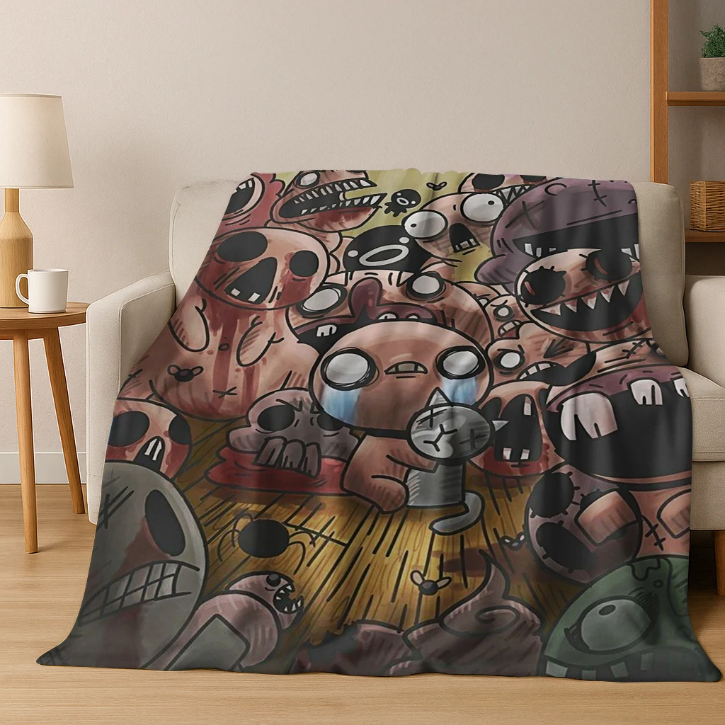 Classic Game The Binding of Isaac Flannel Blanket,Warm and Cozy Soft Throw Blanket for Home Bedroom Bed Sofa Picnic Cover Gift
