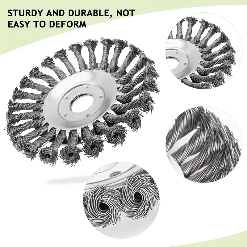 6/8 بوصة جزازة العشب رئيس الصلب عجلة حديقة الاعشاب فرشاة جزازة العشب فرشاة الاعشاب لحديقة جزازة العشب أدوات كهربائية