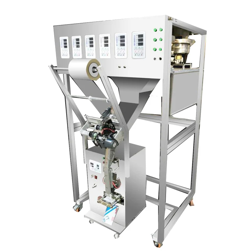 Automatic Granule Powder Packing Machine Hardware Screw Quantitative Filling Machine  Sealing Packaging Machine