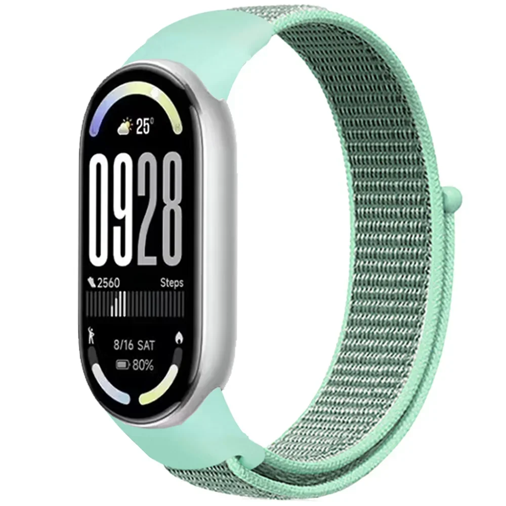 Nylon-Schlaufenarmband für Xiaomi Mi Band 10 9 8, atmungsaktives Sportarmband, Armband für Mi Band 10 9 8 Correa-Zubehör