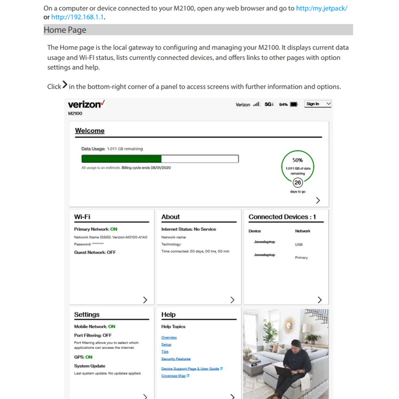Inseego M2100 Portable Wireless MiFi 2.4" Touchscreen Display 5G Sim WiFi Router Mini Outdoor Hotspot Pocket 3500 mAh Battery