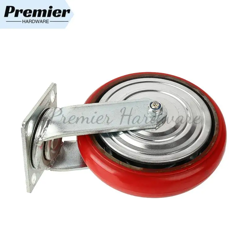 Roda universal de núcleo de ferro de 8 polegadas de nível industrial com suporte antiferrugem espesso perfeito para uso móvel de equipamentos pesados