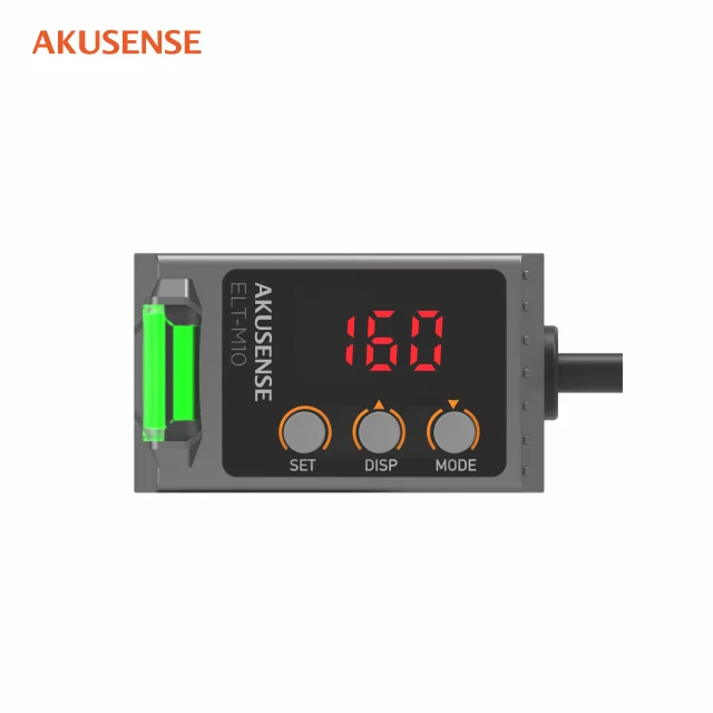 AKUSENSE High Precision ELT-M10 TOF 0.05-2m Range NPN Output 1ms Smart Response Time Class 2 IP67 AGV Photoelectric Sensor