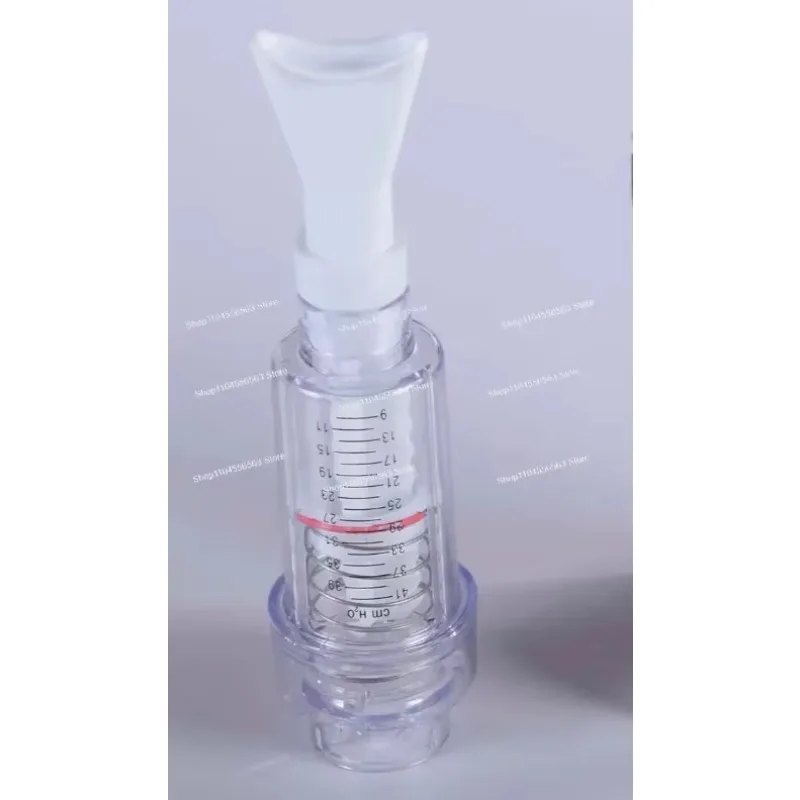 C-Type Breathing Exerciser, Adjustable Spring Inspiratory Trainer with Nose Clip for Deep Breathing Respiratory Muscle Training