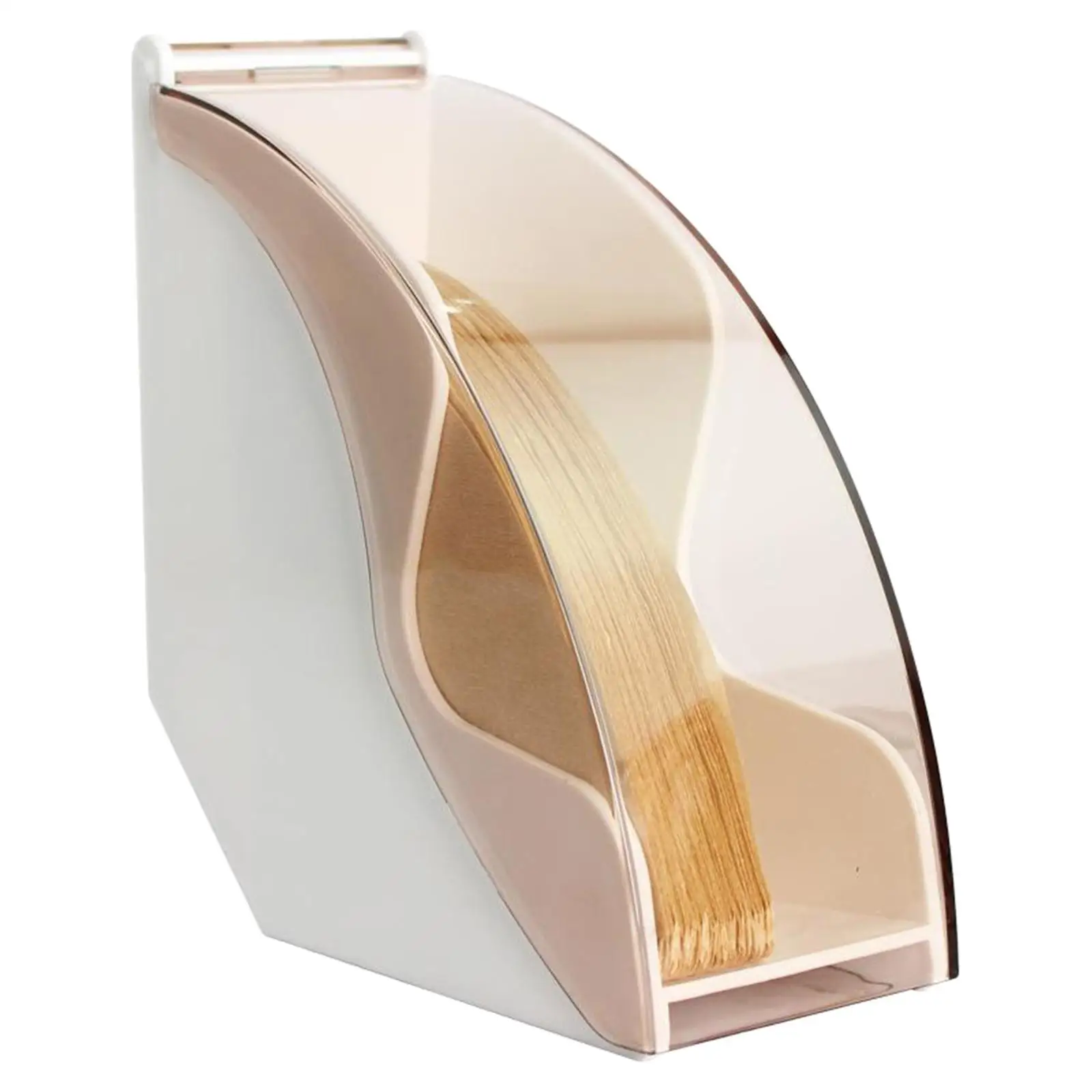Universal Coffee Filter Paper Storage Box Acrylic Holder Rack with Dustproof Cover for Cone Shape 4 Paper Filters Coffee Shop