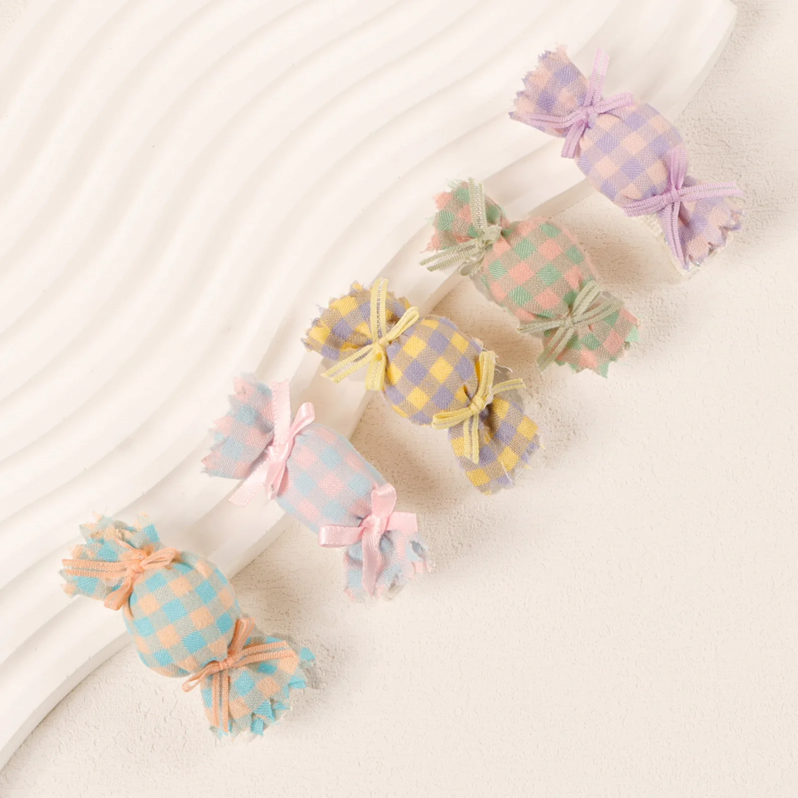 5Pcs/set New Baby Cute Candy Hair Clip Handmade Full Wrap Cloth For Baby Toddler Hair Accessories Non Damaging Hairpin Headwear