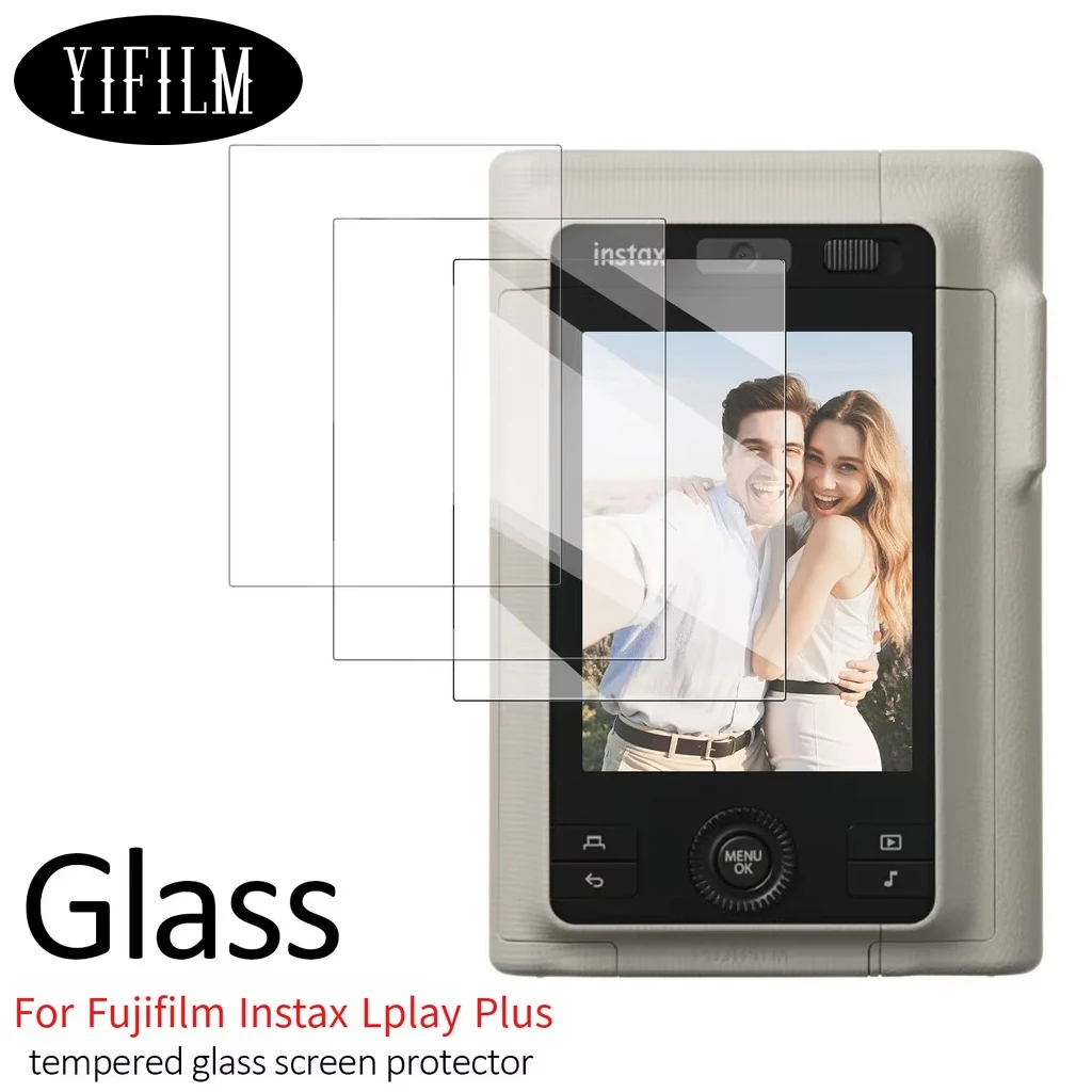 1-3PCS HD Clear 9H Tempered Glass for Fujifilm Instax Mini Evo/LiPlay/LiPlay Plus - Anti-Scratch LCD Screen Protector for Camera