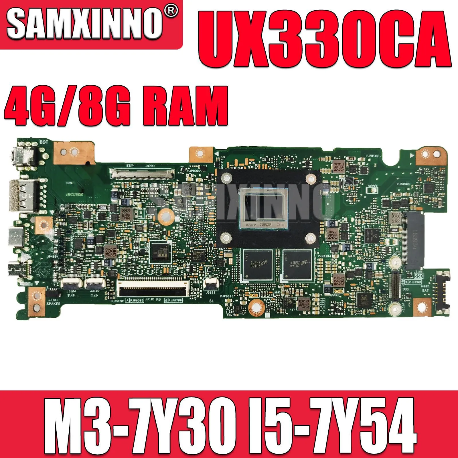 

SAMXINNO UX330CA Mainboard For ASUS U330C UX330 UX330C UX330CAK Laptop Motherboard M3-7Y30 I5-7Y54 CPU 4GB 8GB RAM