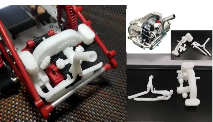3d printed Model Unpainted simulation Engine For TAMIYA 1/10 RC