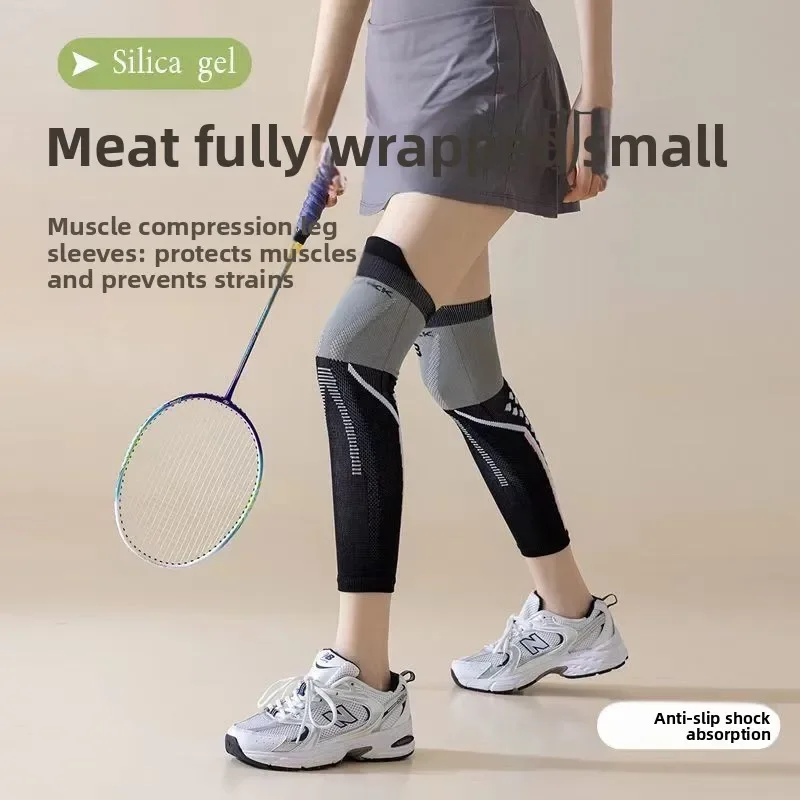 Thin Breathable Pressure Knee Pads Leg Covers Compression Muscle Socks for Sports Yoga Pilates Cycling Running - Leg Support Sle