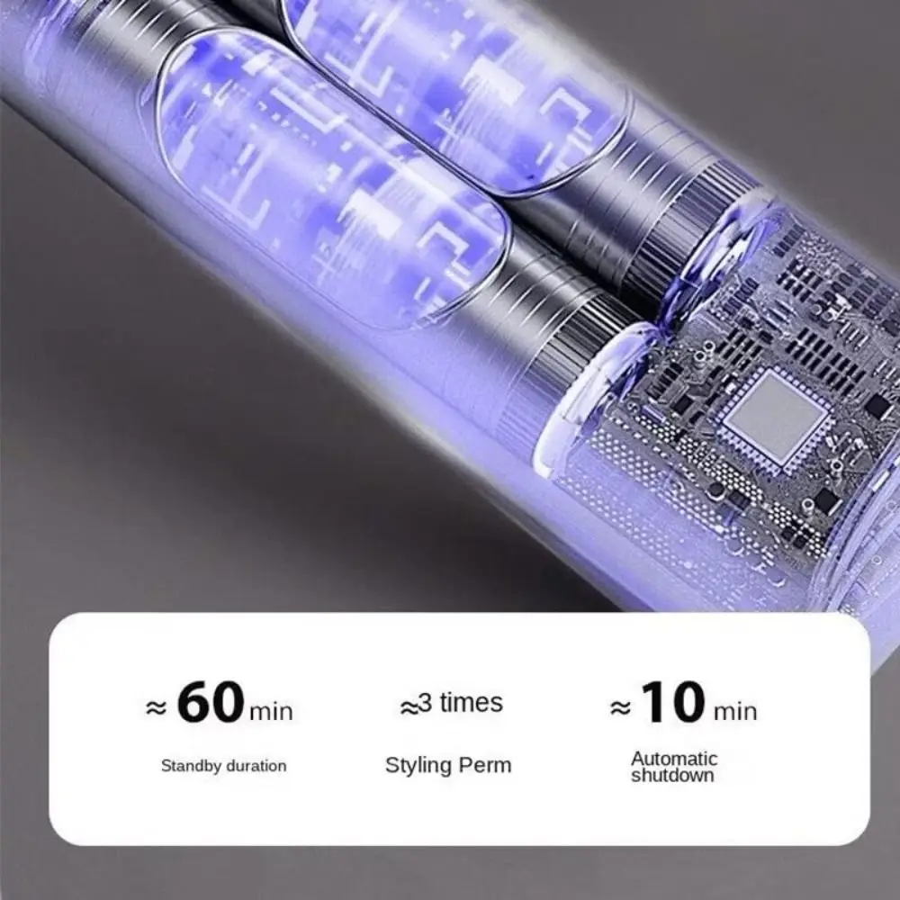 Portable Wireless Hair Straightener 4 Temp Settings Shrink Design Straight Hair Comb LCD Display Rechargeable Straightening Comb