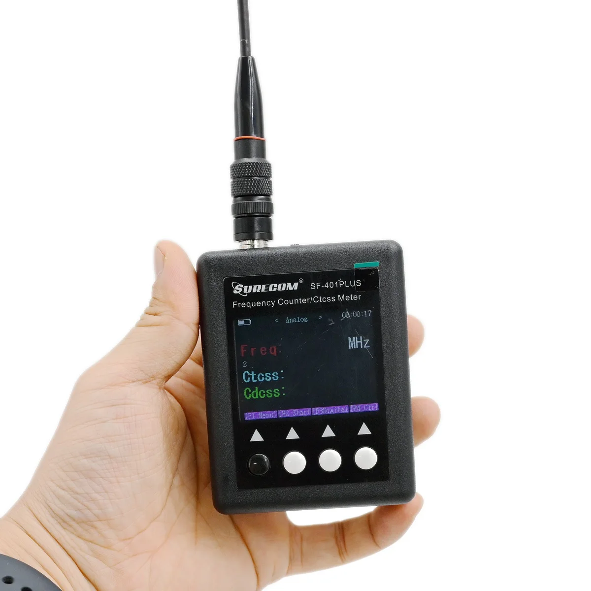 SF401 Plus Frequency Counter Meter with CTCCSS DCS Decoder & BNC Antenna 100Mhz-3000Mhz Handheld Wireless Radio Tester