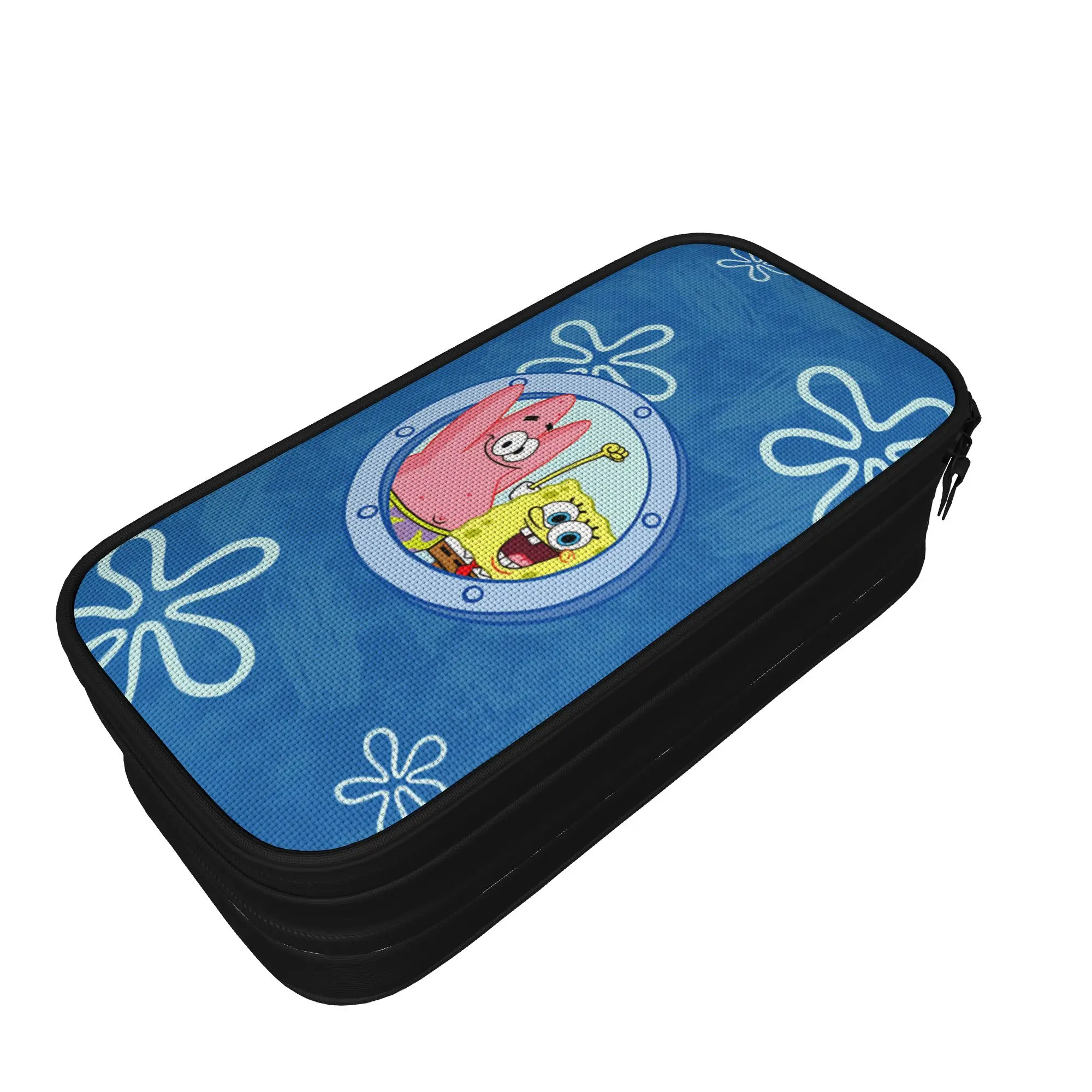 S-Spongebobs Pencil Case  Child Cool Pencil Pouch Pattern School Pencil Cases Stationery Gift