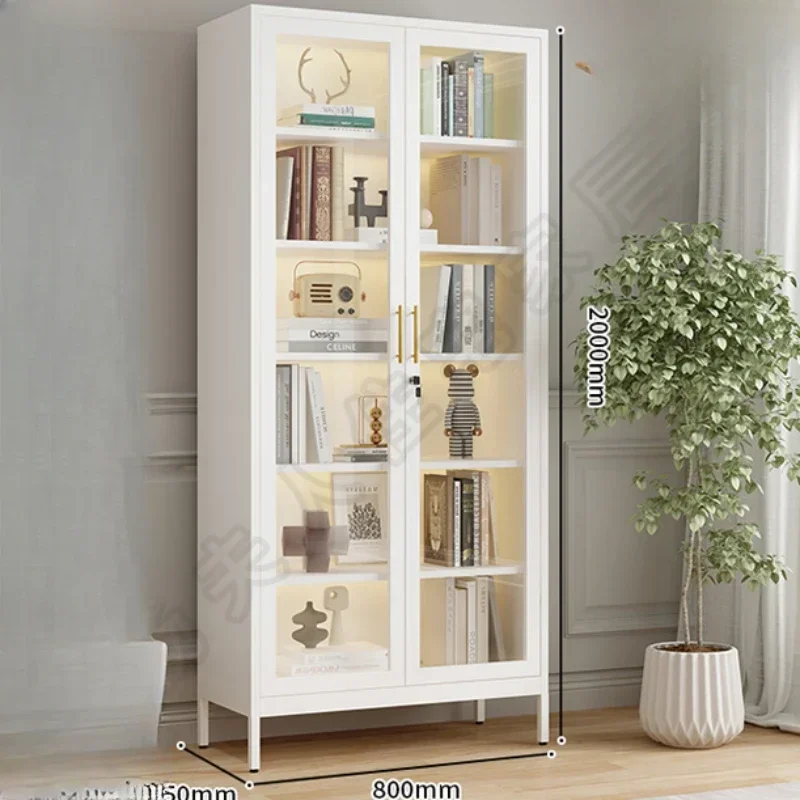 Prateleira de livros de vidro moderno para o quarto, arquivamento gaveta despensa, estante de livros, Libreria lateral, andaime por livre, Home Furniture, HD50BC