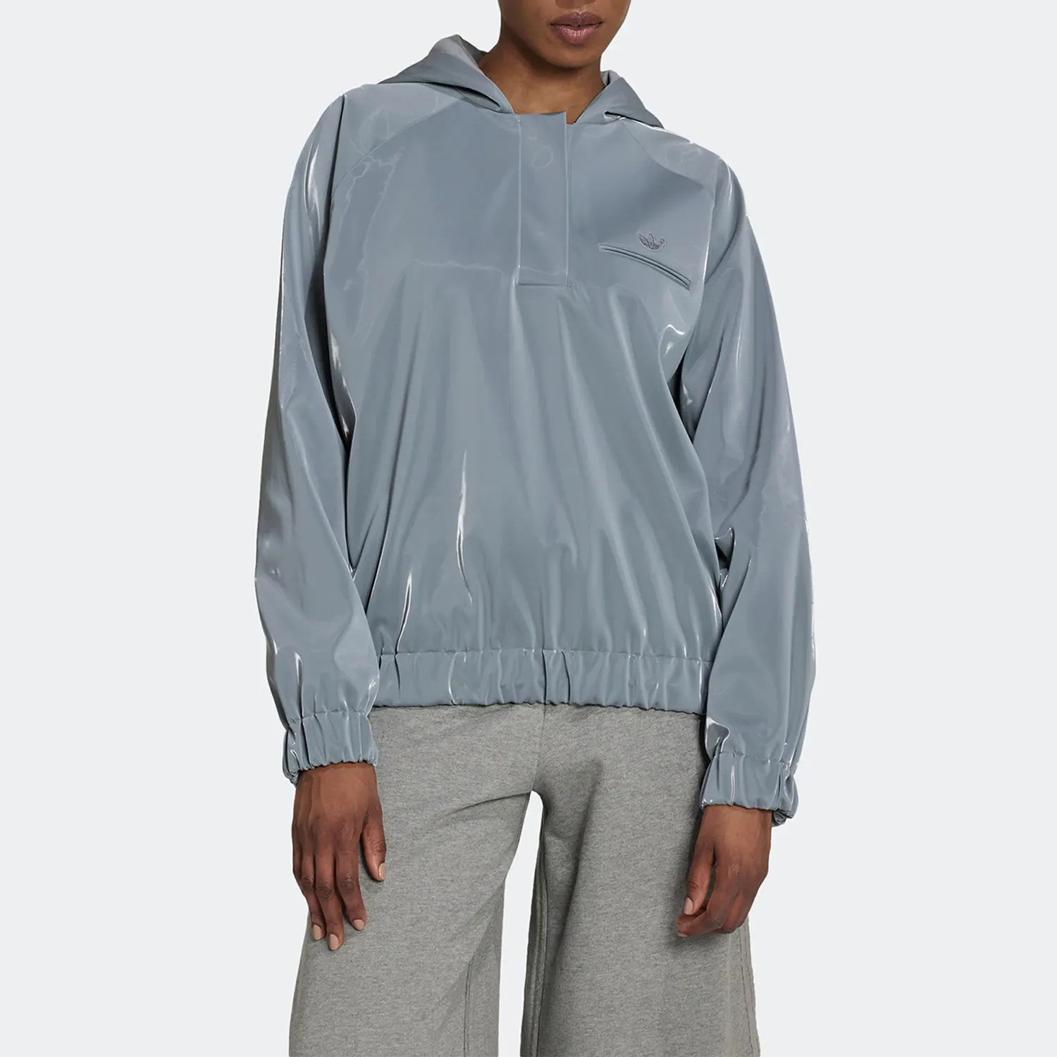 

Adidas genuine clover men's and women's sports loose casual hooded jacket HM9220