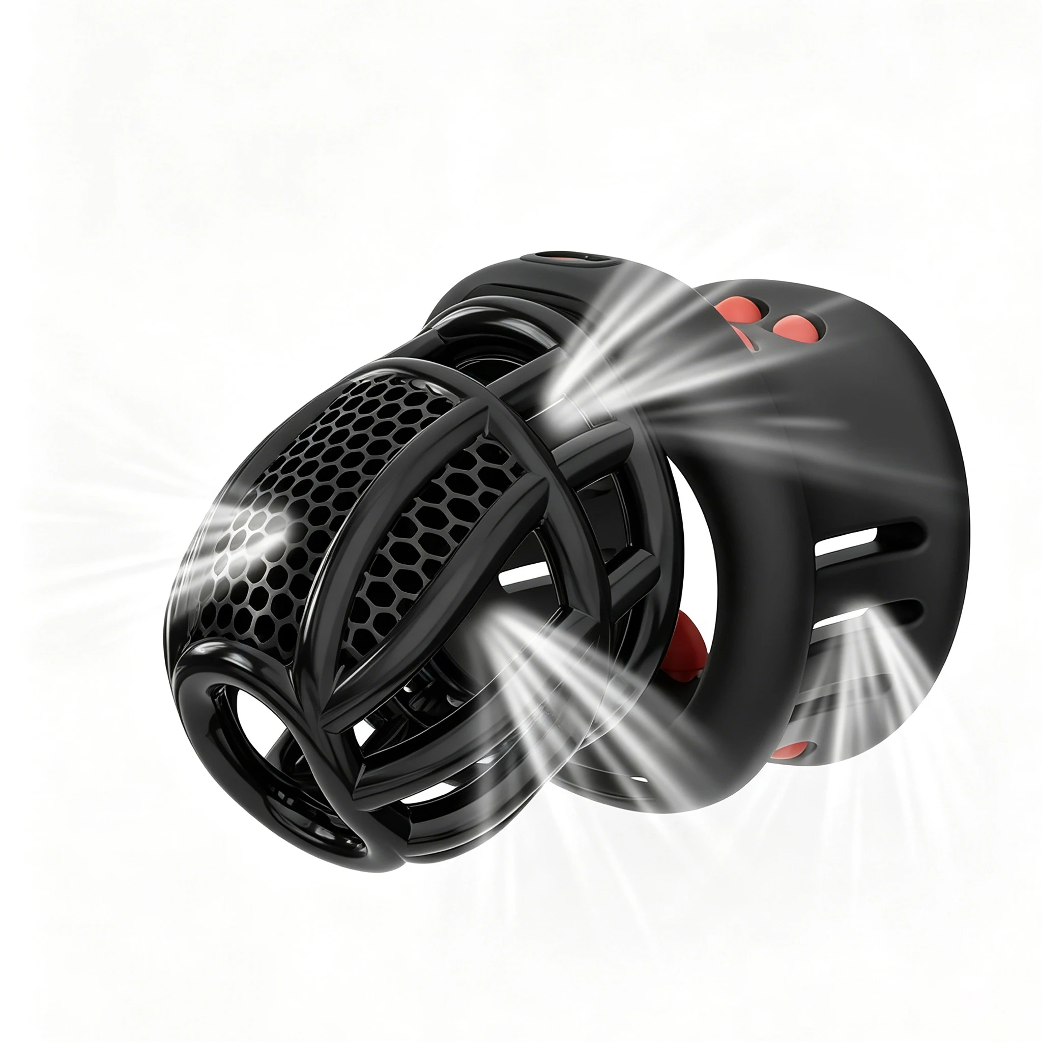 2026 New Hive Net Mesh Chastity Lock Cage SM Breathable Cock Cage Male Chastity Device Penis Device with 4Rings Sex Toys for Men