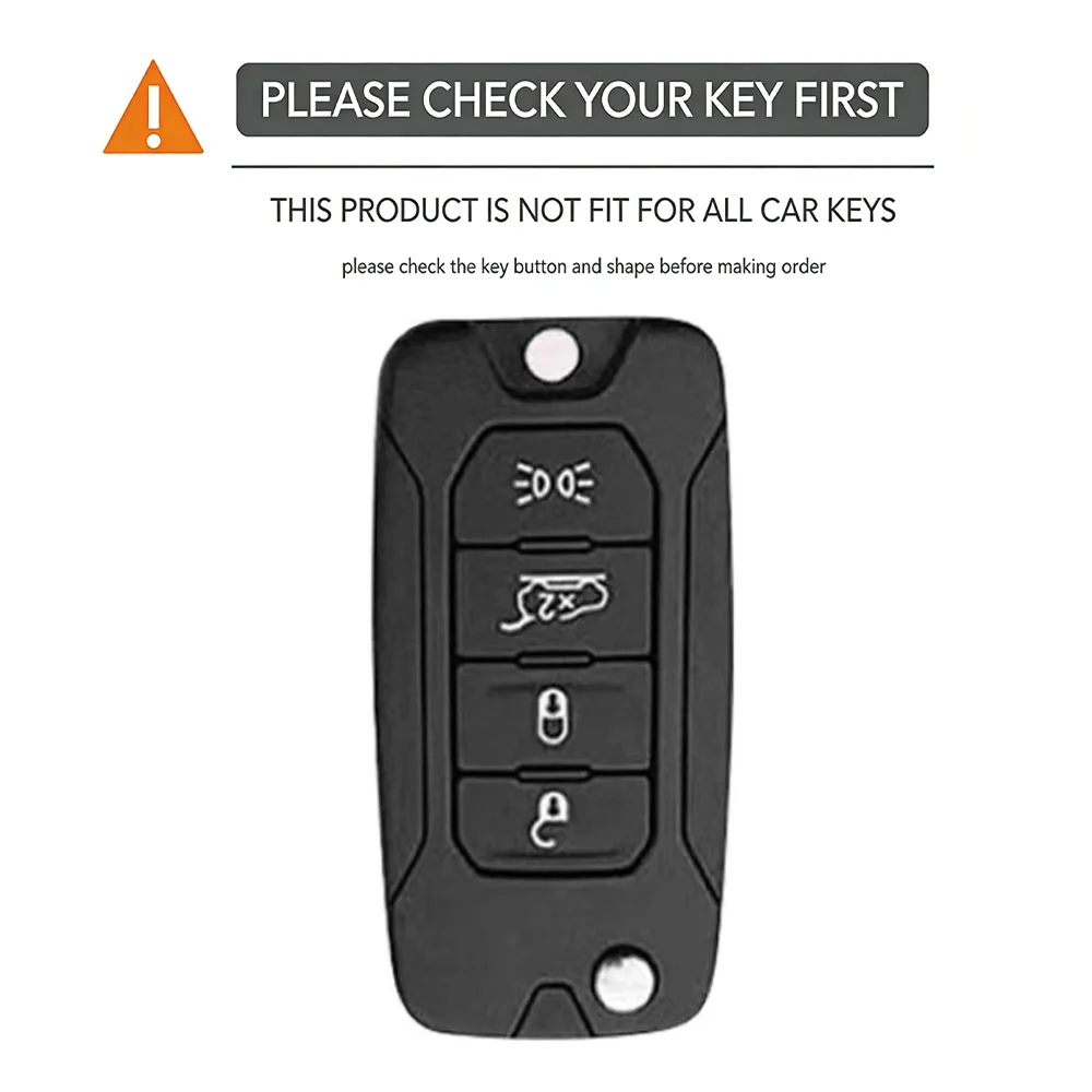 Car Key Case for Jeep Cherokee Compass S Renegade Grand Commander for Dodge Journey Challenger Jcuv Charger for Chrysler 300C