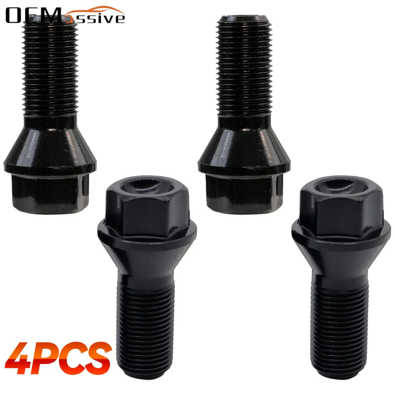 4x Car Wheel Lug Bolts Nuts 36136781151 36136890324 36136774896 For BMW 1 3 5 7 Series X1 X3 X5 X6 F20 F30 F07 F25 E70 M14x1.25