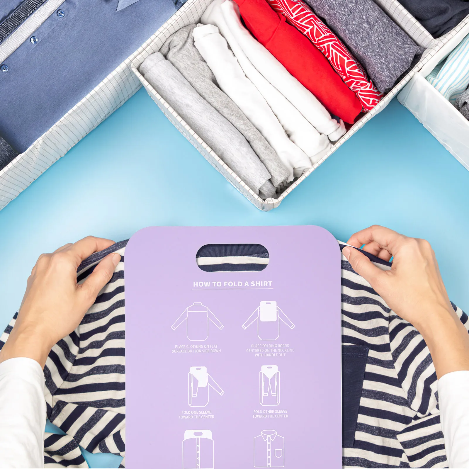

2Pcs Shirt Board Tshirt Cardboard Collared Shirts Organizer Folding Board For Shirt Storage Laundry Accessories Household