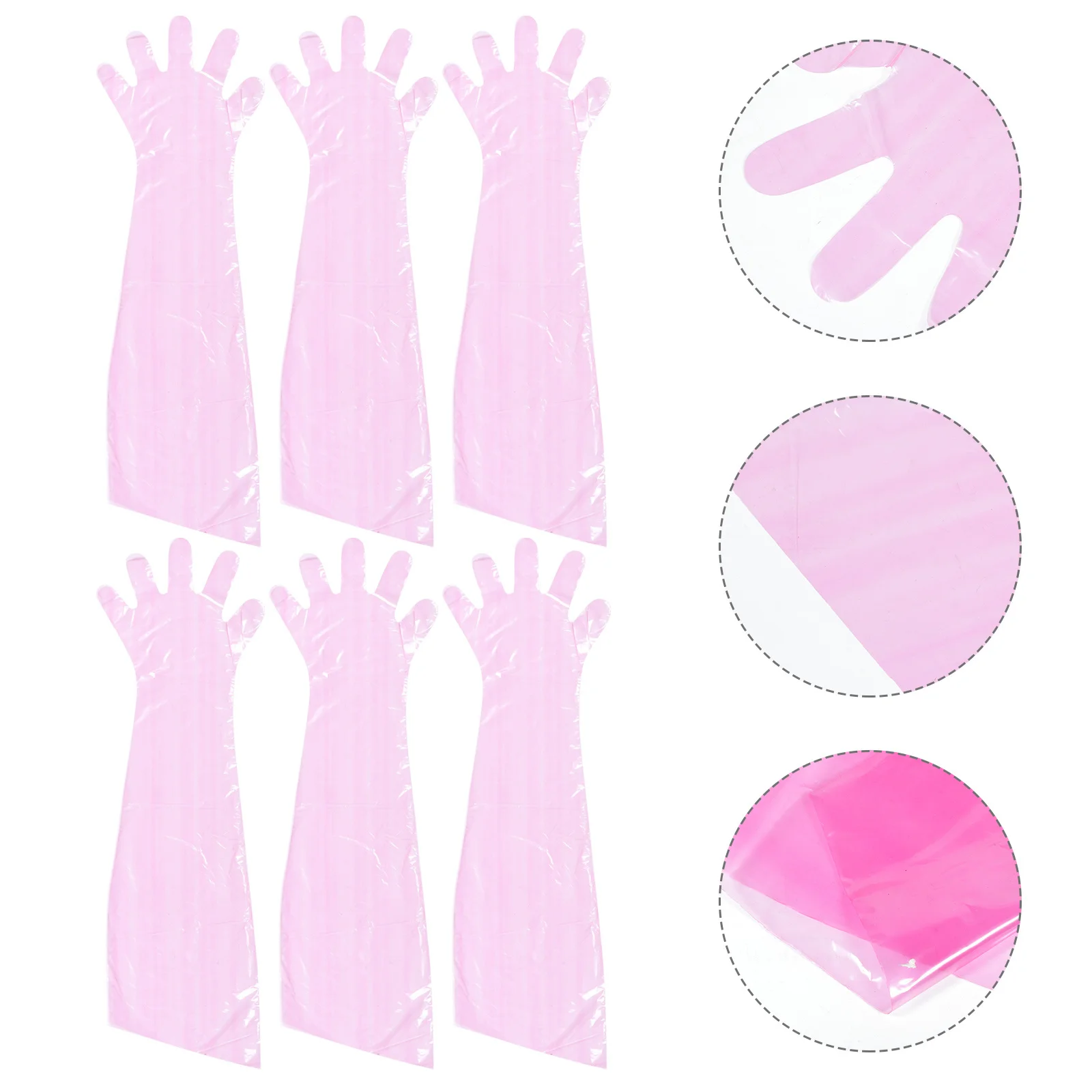 

50Pcs Artificial Disposable Gloves Long Arm Protective Gloves for Pig Sheep Cattle Veterinary Use Professional
