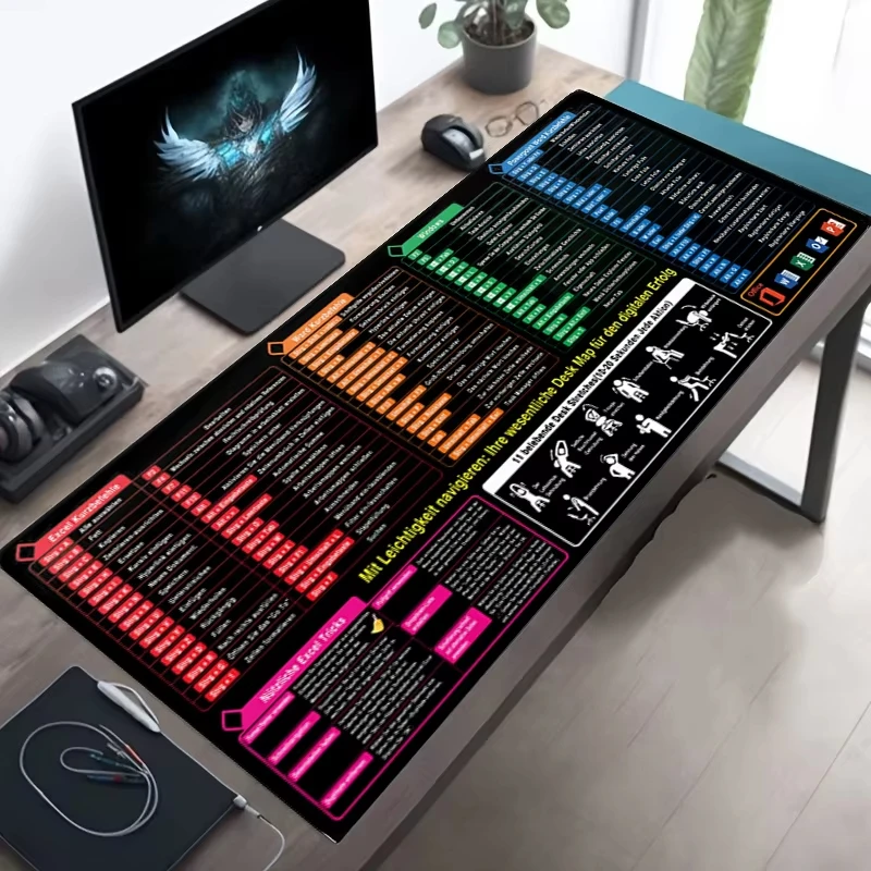 لوحة ماوس ألمانية لورقة الحرارة لـ Excel/Word/Windows/PPT C لوحة مفاتيح الكمبيوتر لعمال المكاتب والطلاب حصيرة مكتبية #2