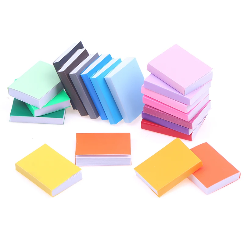 (YY) 4 Stücke 2025 Neue 1:12 Puppenhaus Miniatur Papier Bücher Puppenhaus Buch Modell Puppenhaus Schule Dekoration Zubehör