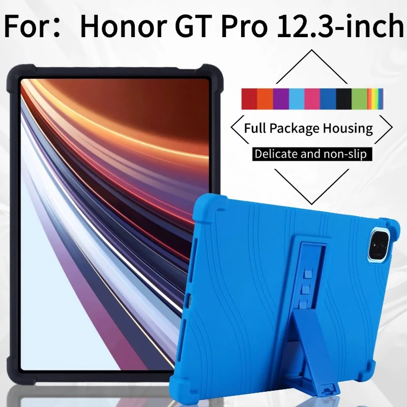 Soft Silicon Tablet Cases for Honor MagicPad 2 Shockproof Case ROD2-W09 12.3 Inch  Shockproof Kids Stand Protective Cover