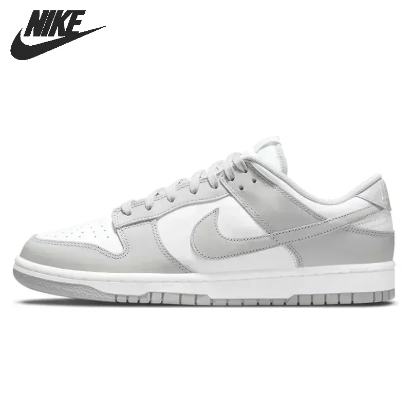 Nike Dunk University Red Men's and Women's Skateboarding Shoes Splicing Anti-slip Wear-resistant Lightweight Low-help GS