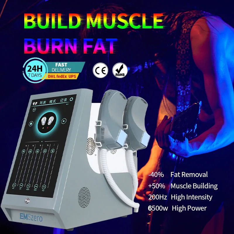 

DLS EMSLIM Neo Weight Lose Machine 14 Tesla RF 6500W Hi-emt Neo Body Sculpt Fat Loss Emszero With 4 Handles Build Muscle Device