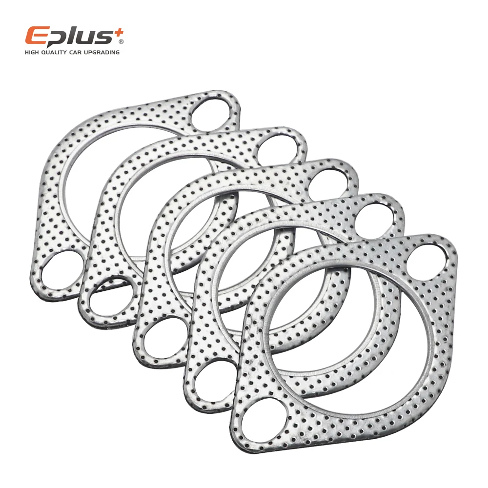 2 Bolt Exhaust Sealing Gasket High Temperature Composite Exhaust Pipe Flange Seal Pad for Car Motorcycle Muffler Downpipe