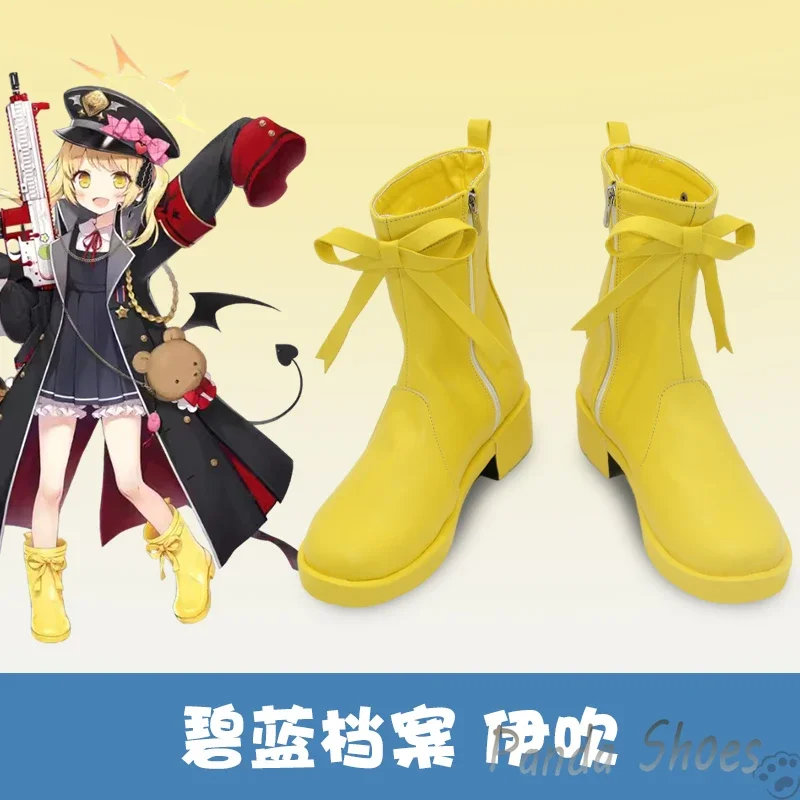 الأزرق الأرشيف Ibuki تأثيري أحذية أنيمي لعبة كوس أحذية طويلة كوميك تأثيري حلي الدعامة الأحذية لحزب كون هالوين