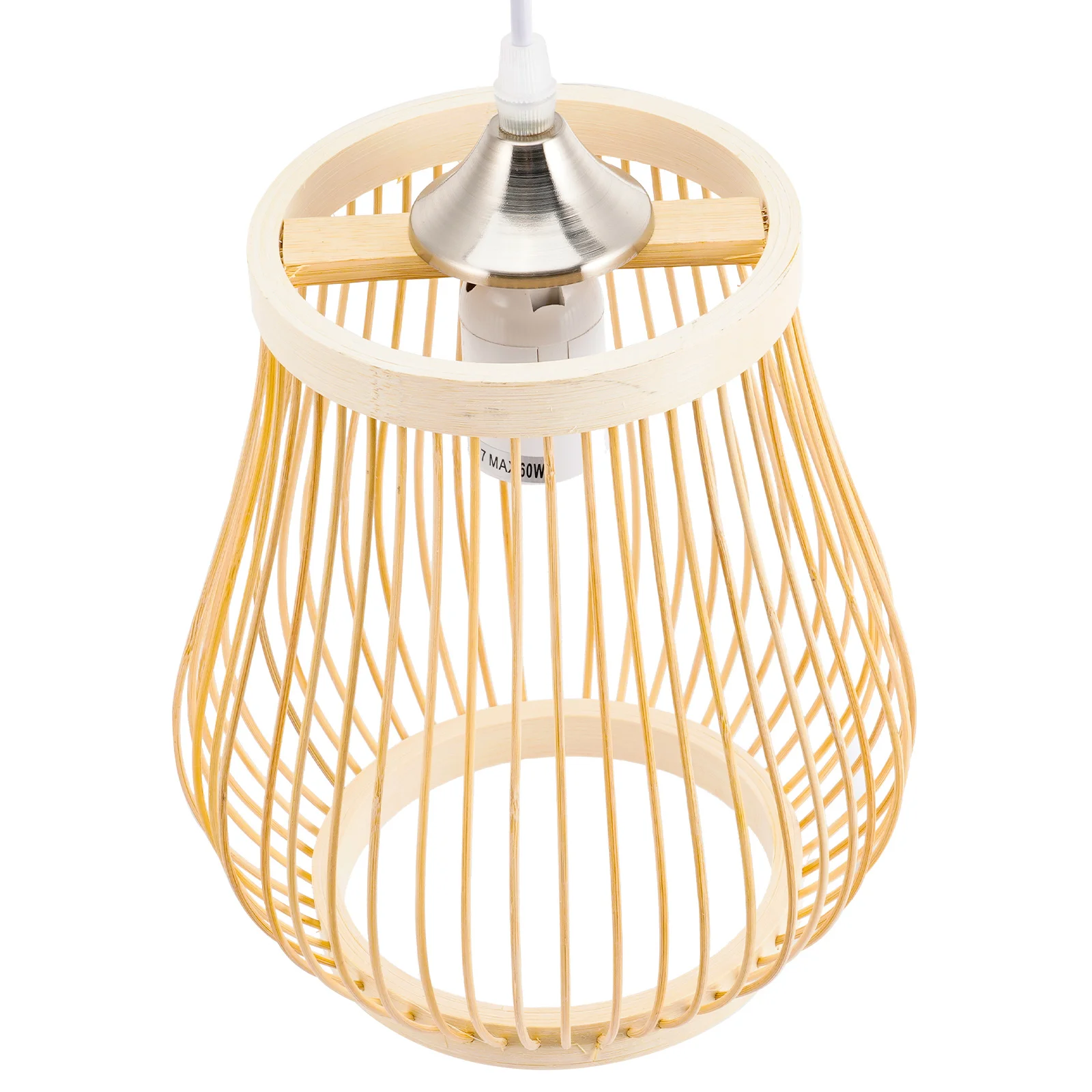 

1Set Bamboo Chandelier Woven Pendant Lamp Fixture Retro Hanging Light Rope Farmhouse Ceiling Pendant Decorative Lamp for Home