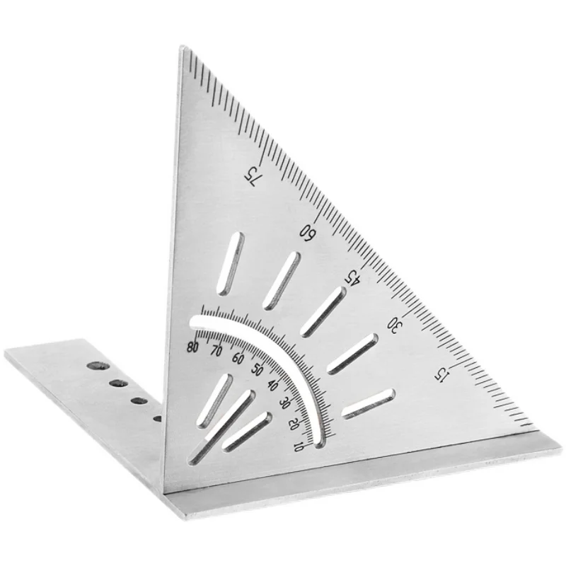 

Woodworking scriber Stainless steel triangle ruler 45 degrees 90 degrees Multifunctional woodworking ruler ruler