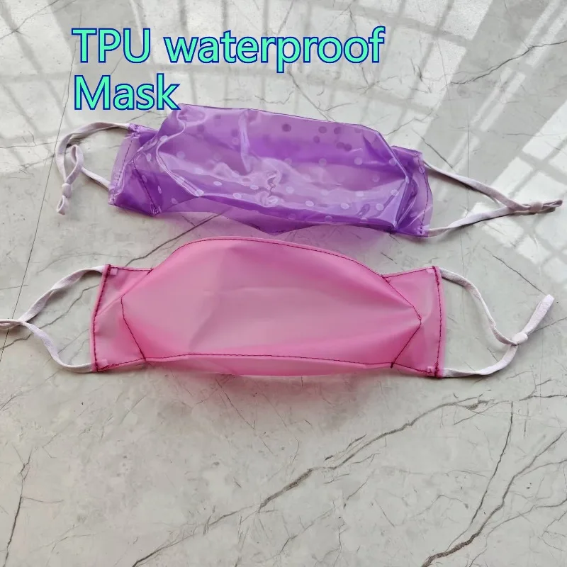 2PCS High-transparency and TPU Waterproof Stereoscopic Mask, Ultra-thin and Fully Transparent White Hemming, Three-dimensional