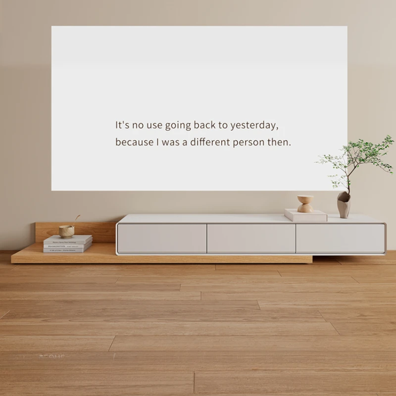 200Cm Center Universal Tv Table Simple Organizer Minimalist House Tv Stand Modern White Designer Fernsehtisch Furniture Home