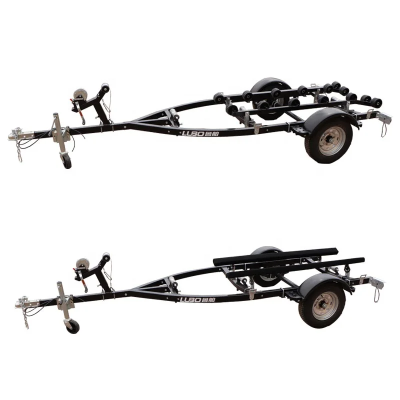 

Powder Coated Black or Galvanized Yacht Trailer Jet Ski Trailer Inflatable Boat Trailer