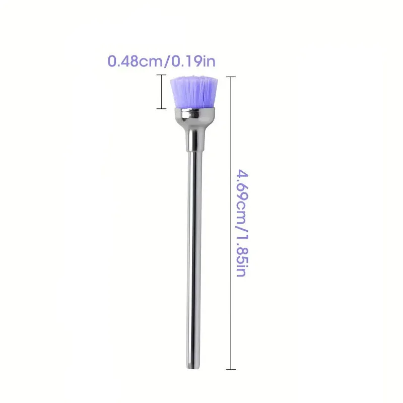 6 قطع من فرشاة تنظيف غبار الأظافر، رأس فرشاة تنظيف مثقاب طلاء الأظافر للوصول إلى مزيل غبار الأظافر الكهربائي #4