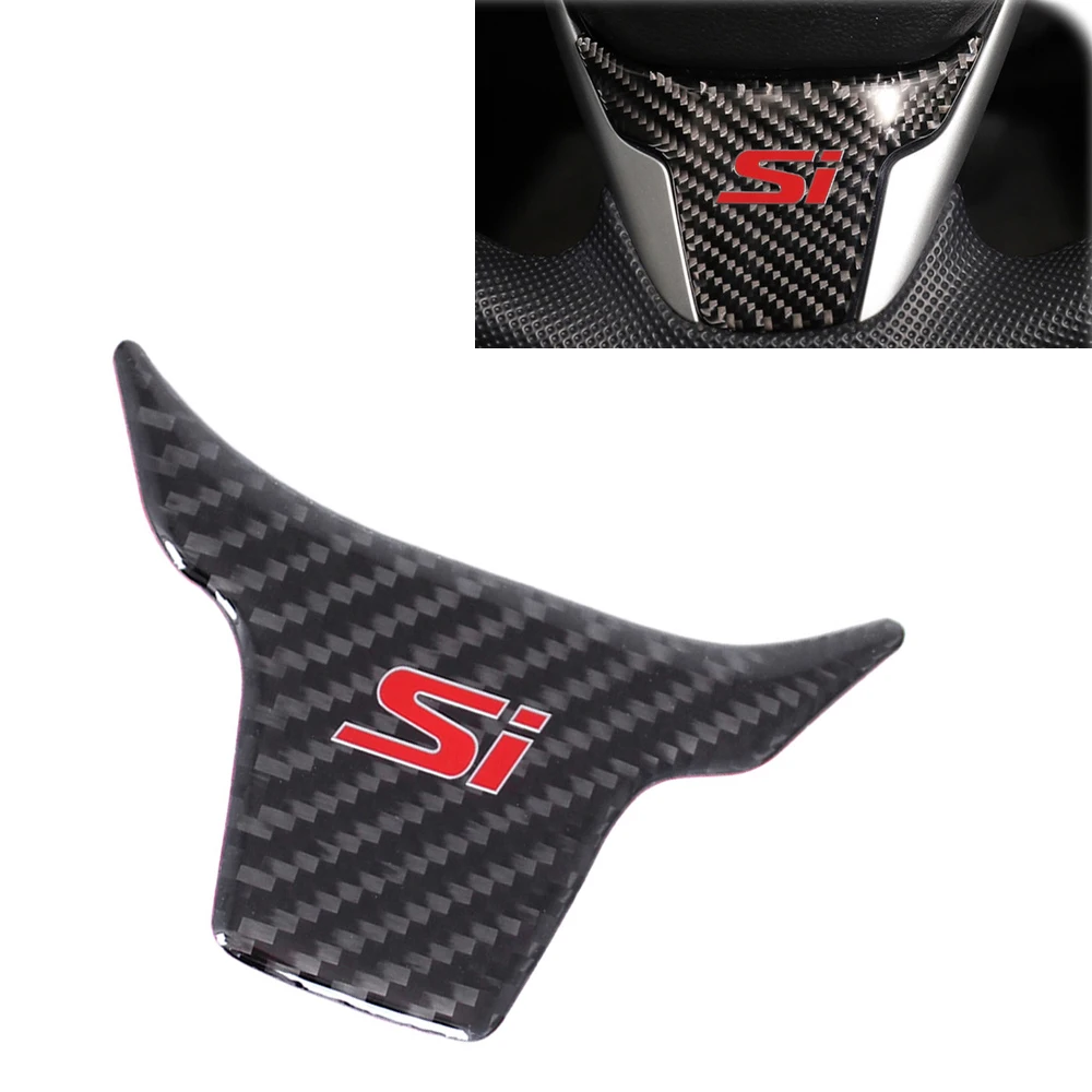 

1 Pieces Si Logo10th Ci type R 2016 Carbon Fiber Car Steering Wheel Stickers Emblem Badge