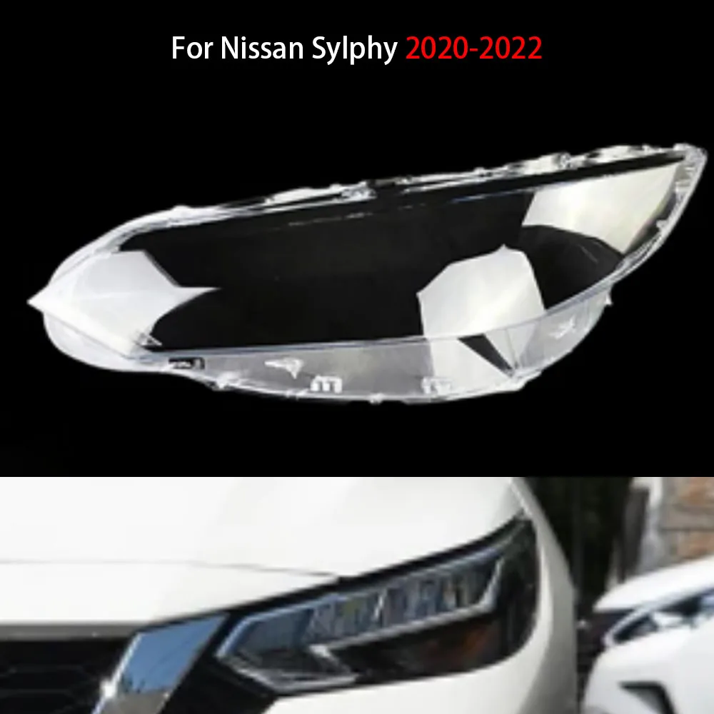 

For Nissan Sylphy 2020-2022 Headlamp Cover Transparent Lamp Shade Headlight Shell Plexiglass Replace Original Lampshade