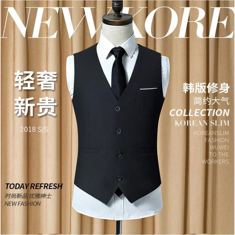 

Spring and Autumn Fat Man Suit Vest Men's Suit Business Casual Professional Formal Wear Korean