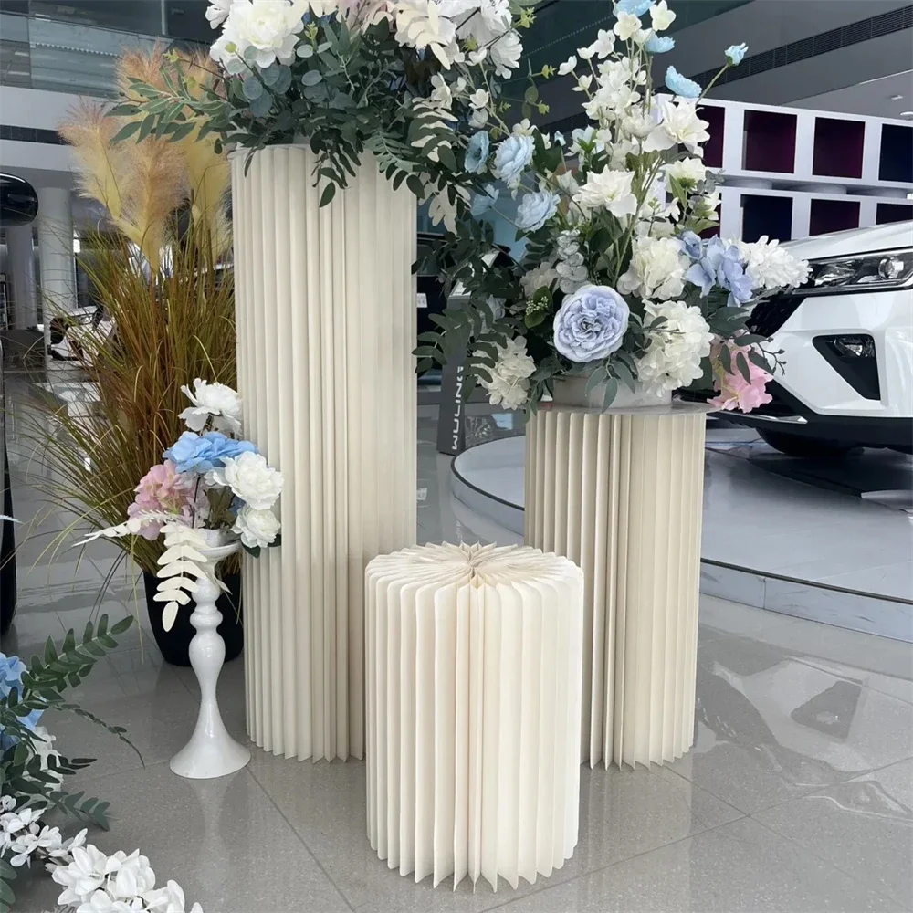 Folding Cylindrical Shop Window Art Display Stand Wedding Birthday Party Decoration Cake Stand Dessert Table Ramadan Ornament