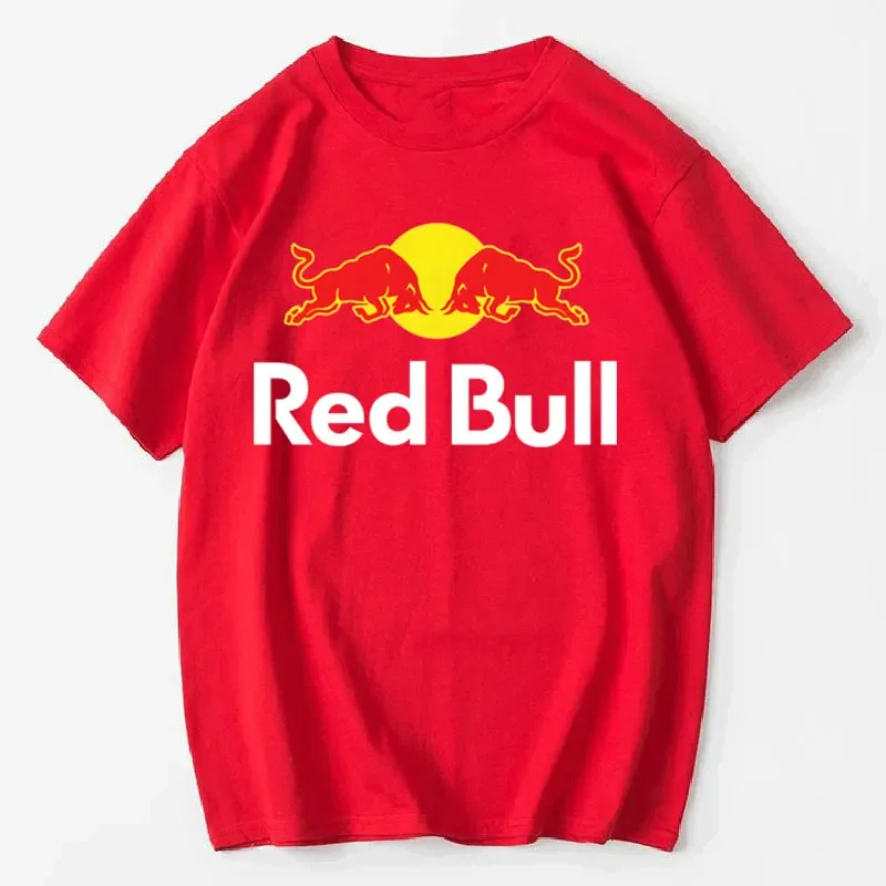 ثلاثية الأبعاد مطبوعة ريد بول شعار قصيرة الأكمام قميص جديد الرياضة في الهواء الطلق تي شيرت رجالي عشاق السباق هدية أعلى دراجة هوائية جبلية جيرسي